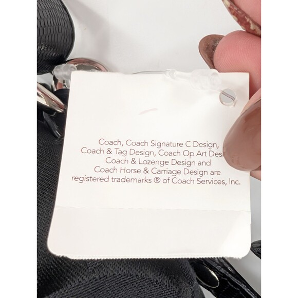 Coach Madison Black Op Art Sateen Isabelle Jacquard Signature 21121 Shoulder Bag - Picture 4 of 12